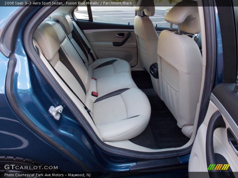 Fusion Blue Metallic / Parchment/Black 2008 Saab 9-3 Aero Sport Sedan