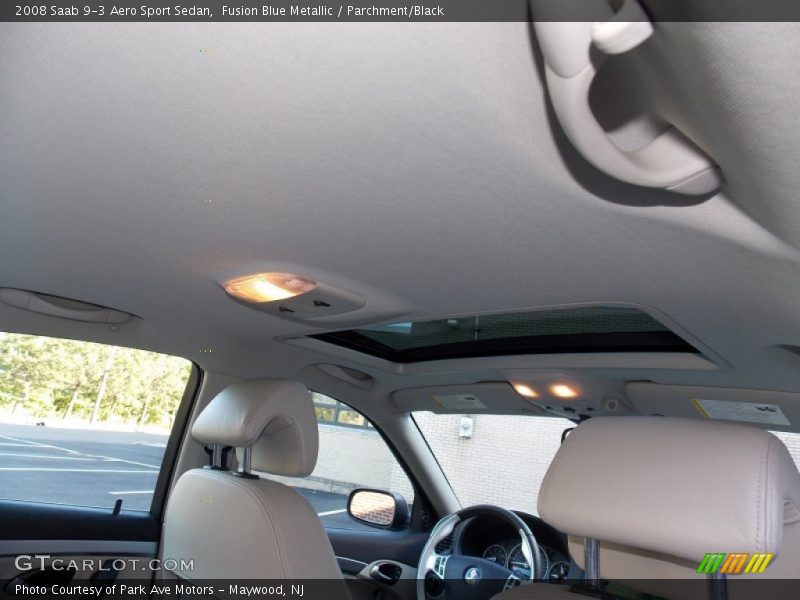 Fusion Blue Metallic / Parchment/Black 2008 Saab 9-3 Aero Sport Sedan