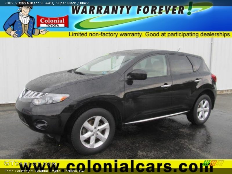 Super Black / Black 2009 Nissan Murano SL AWD