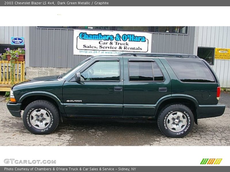 Dark Green Metallic / Graphite 2003 Chevrolet Blazer LS 4x4