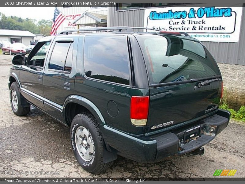 Dark Green Metallic / Graphite 2003 Chevrolet Blazer LS 4x4