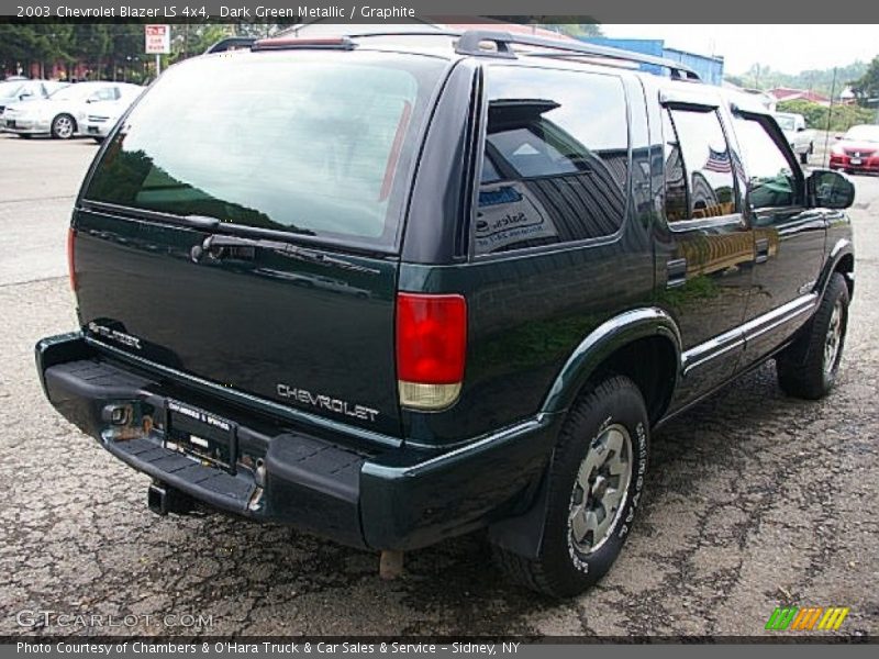 Dark Green Metallic / Graphite 2003 Chevrolet Blazer LS 4x4