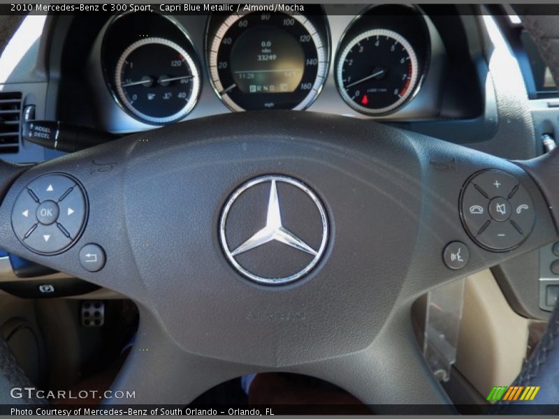 Capri Blue Metallic / Almond/Mocha 2010 Mercedes-Benz C 300 Sport