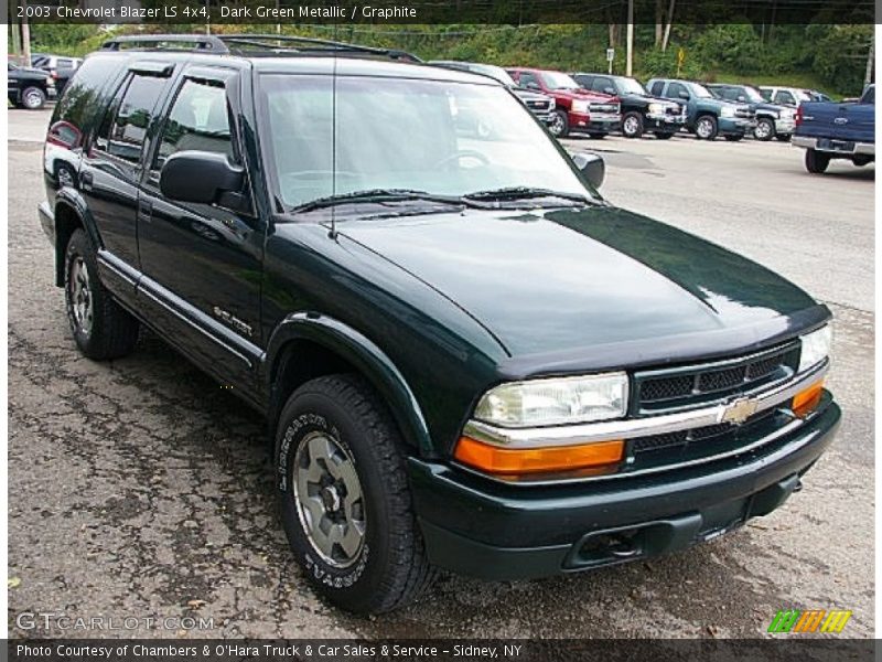 Dark Green Metallic / Graphite 2003 Chevrolet Blazer LS 4x4