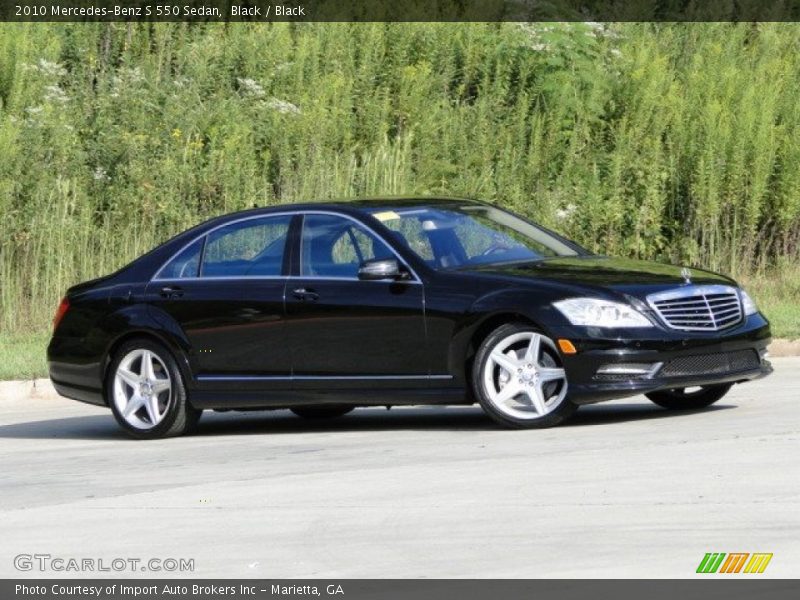 Black / Black 2010 Mercedes-Benz S 550 Sedan