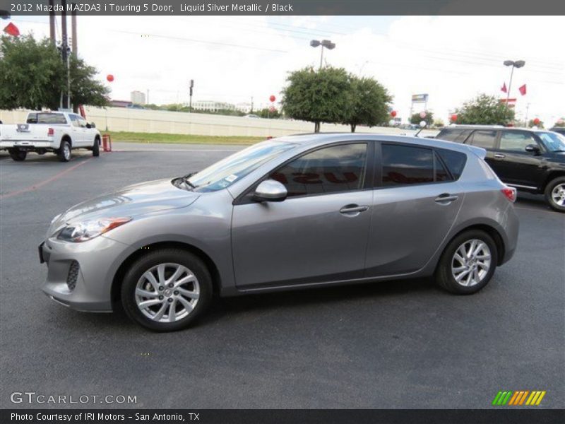 Liquid Silver Metallic / Black 2012 Mazda MAZDA3 i Touring 5 Door