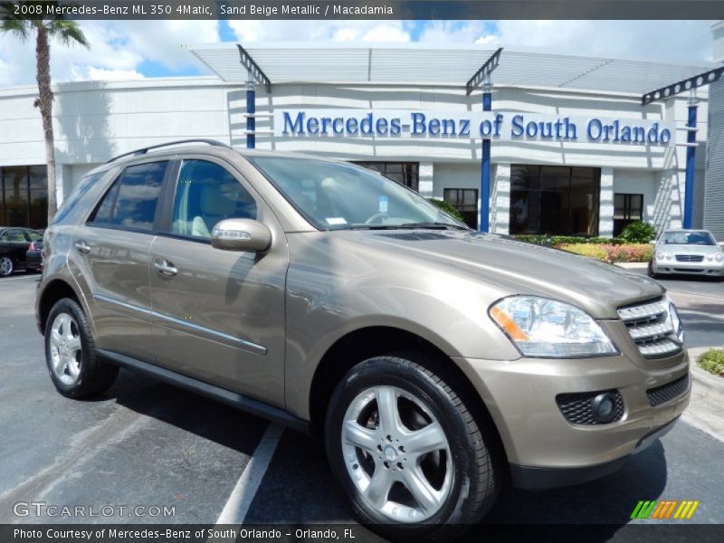 Sand Beige Metallic / Macadamia 2008 Mercedes-Benz ML 350 4Matic