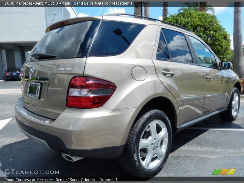 Sand Beige Metallic / Macadamia 2008 Mercedes-Benz ML 350 4Matic