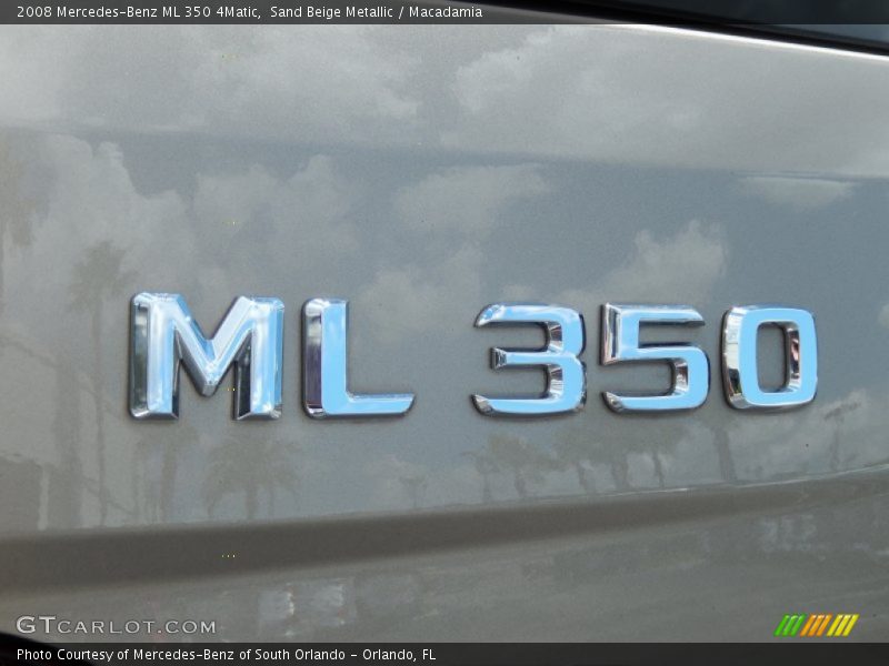 Sand Beige Metallic / Macadamia 2008 Mercedes-Benz ML 350 4Matic