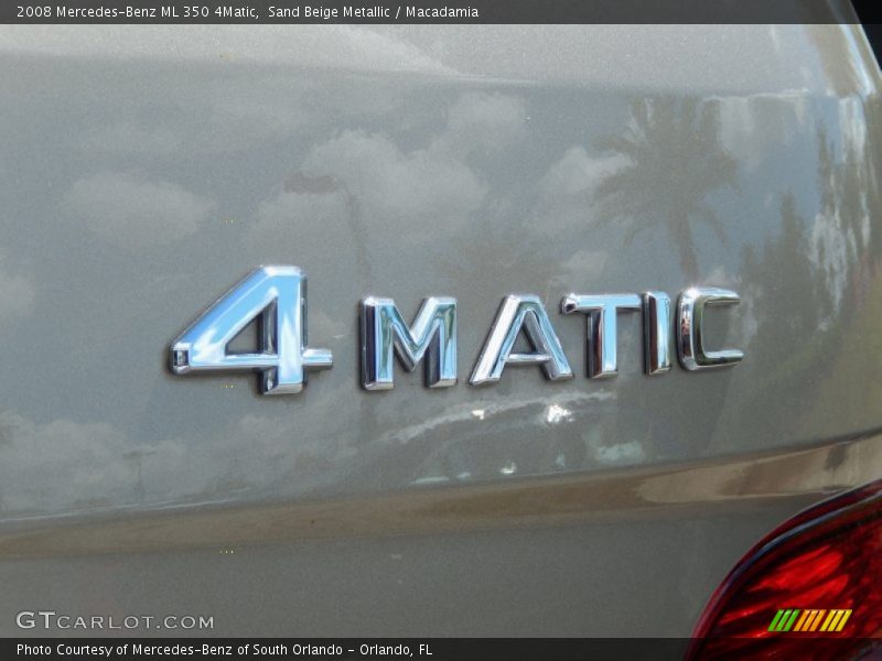 Sand Beige Metallic / Macadamia 2008 Mercedes-Benz ML 350 4Matic