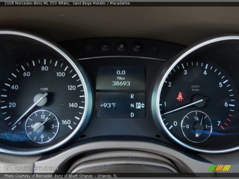 Sand Beige Metallic / Macadamia 2008 Mercedes-Benz ML 350 4Matic