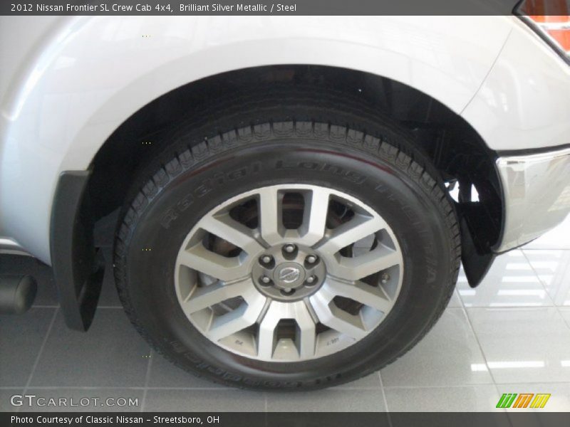 Brilliant Silver Metallic / Steel 2012 Nissan Frontier SL Crew Cab 4x4