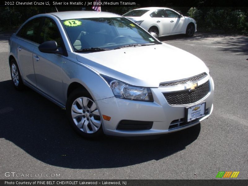 Silver Ice Metallic / Jet Black/Medium Titanium 2012 Chevrolet Cruze LS