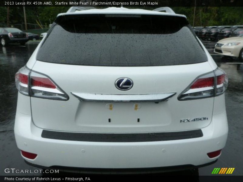 Starfire White Pearl / Parchment/Espresso Birds Eye Maple 2013 Lexus RX 450h AWD