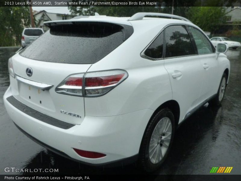 Starfire White Pearl / Parchment/Espresso Birds Eye Maple 2013 Lexus RX 450h AWD