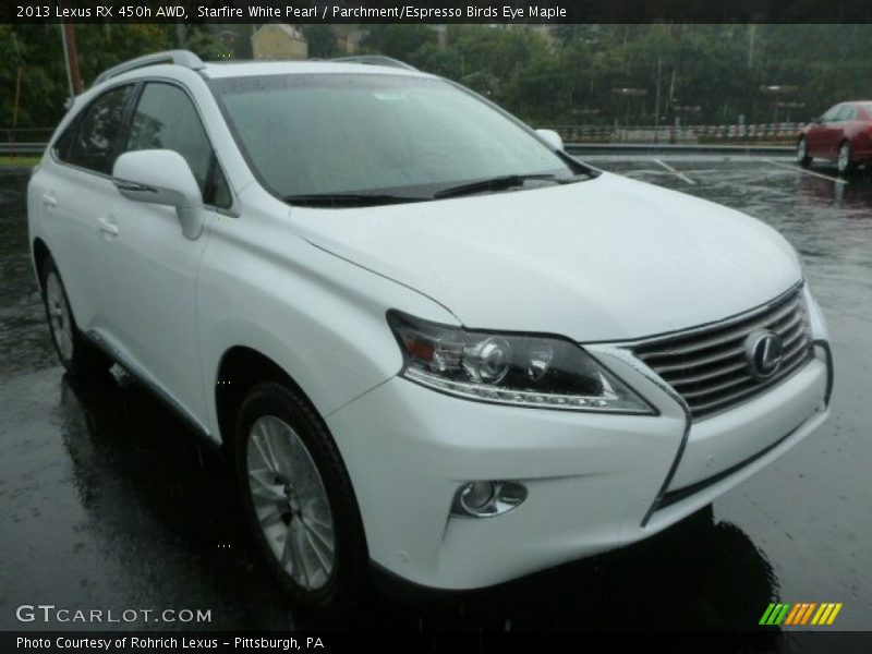 Starfire White Pearl / Parchment/Espresso Birds Eye Maple 2013 Lexus RX 450h AWD
