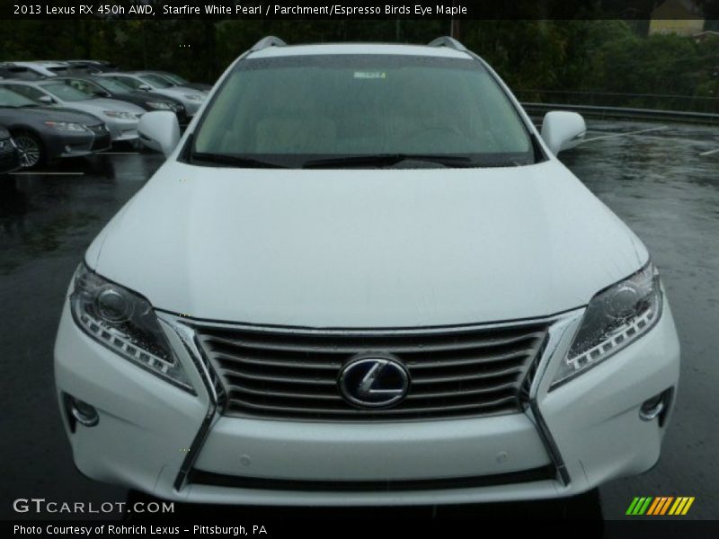 Starfire White Pearl / Parchment/Espresso Birds Eye Maple 2013 Lexus RX 450h AWD