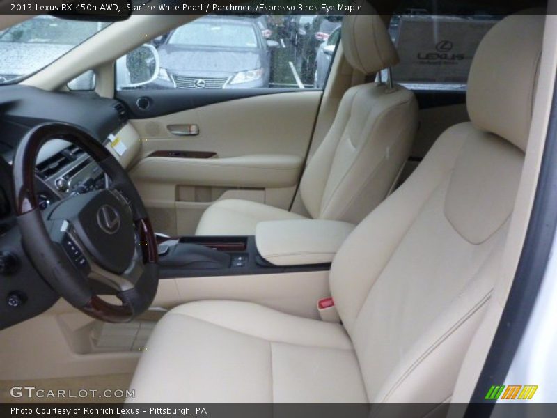 Starfire White Pearl / Parchment/Espresso Birds Eye Maple 2013 Lexus RX 450h AWD