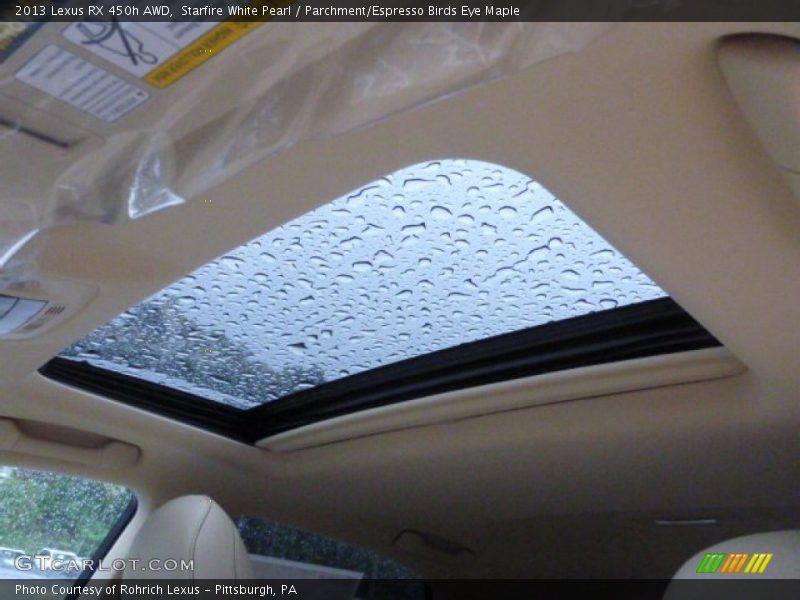 Starfire White Pearl / Parchment/Espresso Birds Eye Maple 2013 Lexus RX 450h AWD