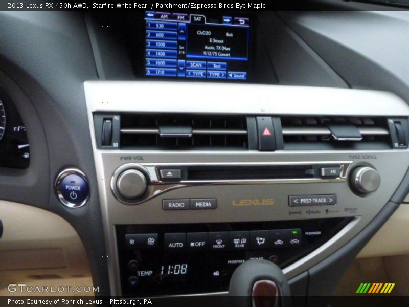 Starfire White Pearl / Parchment/Espresso Birds Eye Maple 2013 Lexus RX 450h AWD