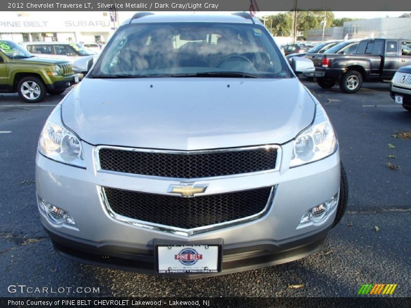 Silver Ice Metallic / Dark Gray/Light Gray 2012 Chevrolet Traverse LT