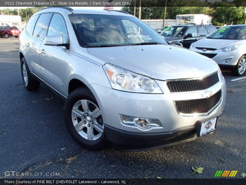 Silver Ice Metallic / Dark Gray/Light Gray 2012 Chevrolet Traverse LT