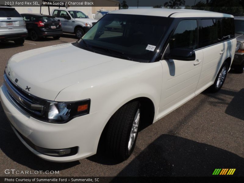 White Suede / Charcoal Black 2013 Ford Flex SEL