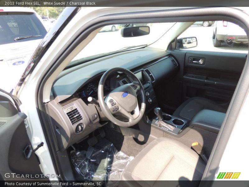 White Suede / Charcoal Black 2013 Ford Flex SEL