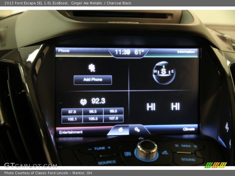 Ginger Ale Metallic / Charcoal Black 2013 Ford Escape SEL 1.6L EcoBoost