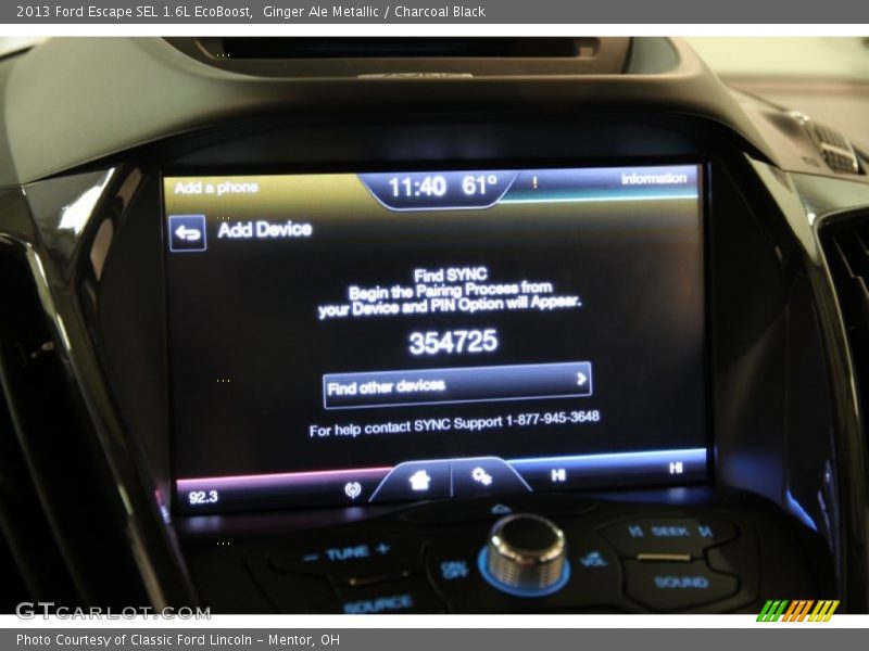 Ginger Ale Metallic / Charcoal Black 2013 Ford Escape SEL 1.6L EcoBoost