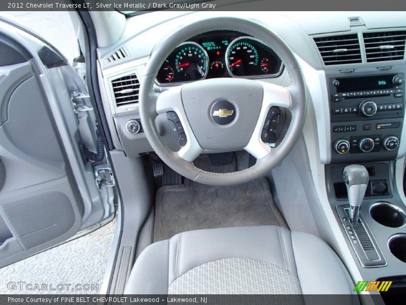 Silver Ice Metallic / Dark Gray/Light Gray 2012 Chevrolet Traverse LT