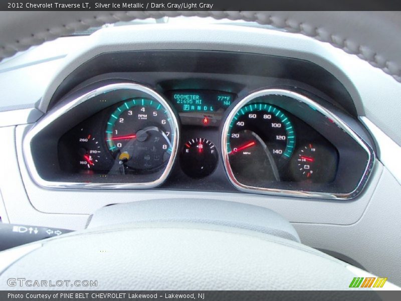 Silver Ice Metallic / Dark Gray/Light Gray 2012 Chevrolet Traverse LT