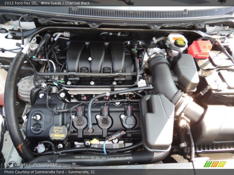 White Suede / Charcoal Black 2013 Ford Flex SEL