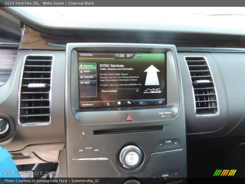 White Suede / Charcoal Black 2013 Ford Flex SEL