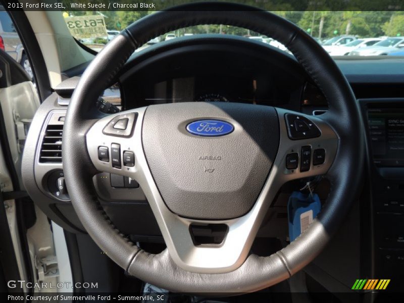 White Suede / Charcoal Black 2013 Ford Flex SEL