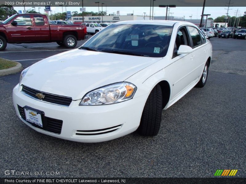 White / Ebony 2009 Chevrolet Impala LT