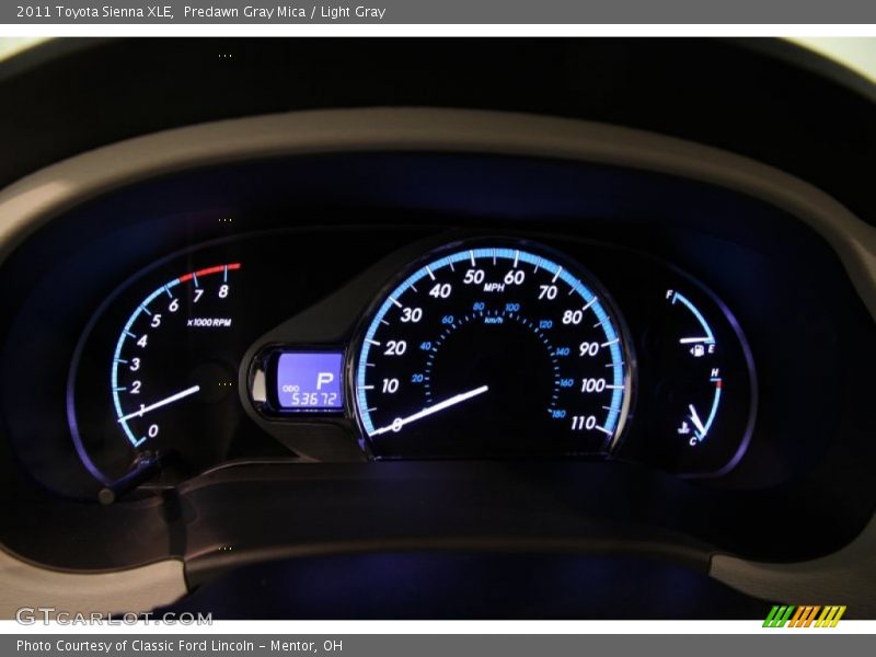 Predawn Gray Mica / Light Gray 2011 Toyota Sienna XLE