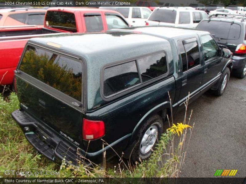 Dark Green Metallic / Graphite 2004 Chevrolet S10 LS Crew Cab 4x4