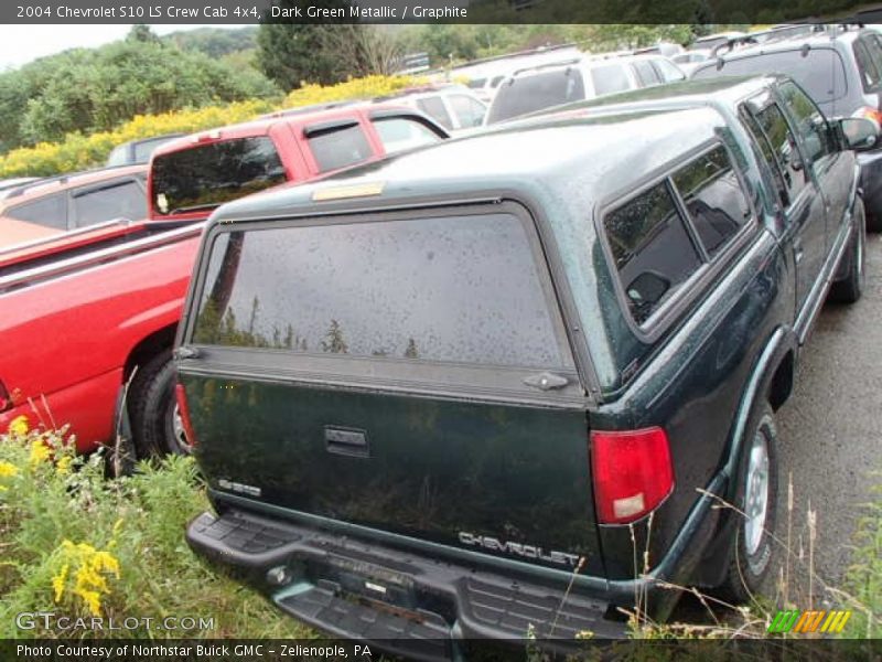 Dark Green Metallic / Graphite 2004 Chevrolet S10 LS Crew Cab 4x4