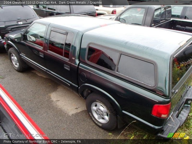 Dark Green Metallic / Graphite 2004 Chevrolet S10 LS Crew Cab 4x4