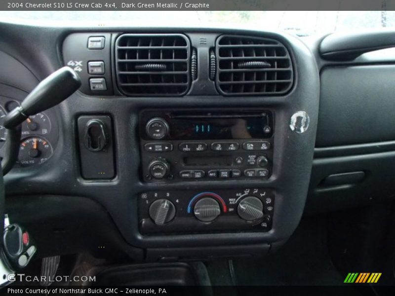 Dark Green Metallic / Graphite 2004 Chevrolet S10 LS Crew Cab 4x4