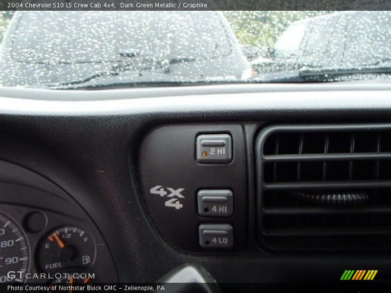 Dark Green Metallic / Graphite 2004 Chevrolet S10 LS Crew Cab 4x4