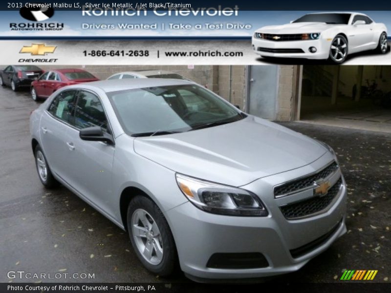 Silver Ice Metallic / Jet Black/Titanium 2013 Chevrolet Malibu LS