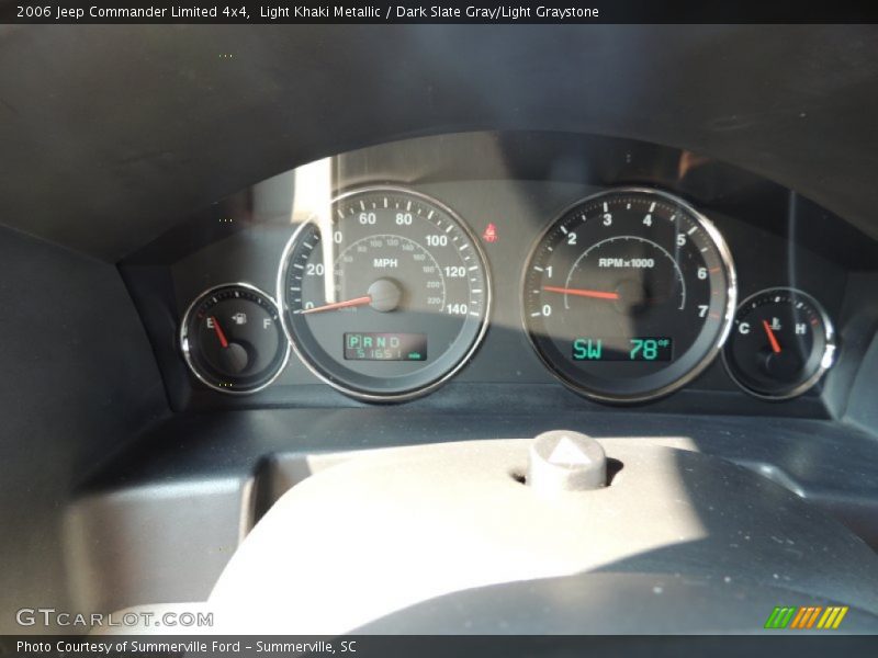 Light Khaki Metallic / Dark Slate Gray/Light Graystone 2006 Jeep Commander Limited 4x4