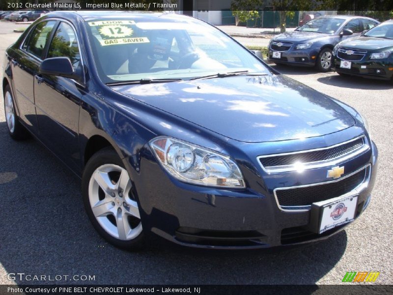 Imperial Blue Metallic / Titanium 2012 Chevrolet Malibu LS