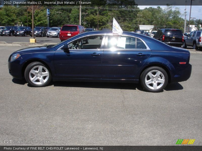 Imperial Blue Metallic / Titanium 2012 Chevrolet Malibu LS