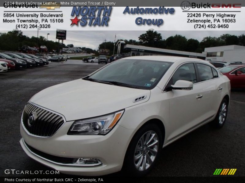 White Diamond Tricoat / Ebony 2014 Buick LaCrosse Leather