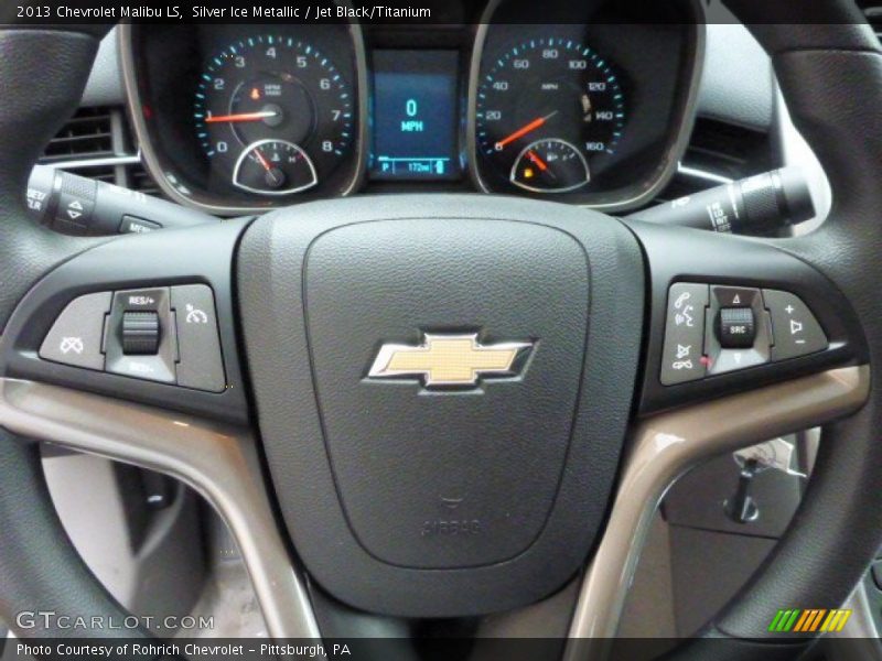 Silver Ice Metallic / Jet Black/Titanium 2013 Chevrolet Malibu LS