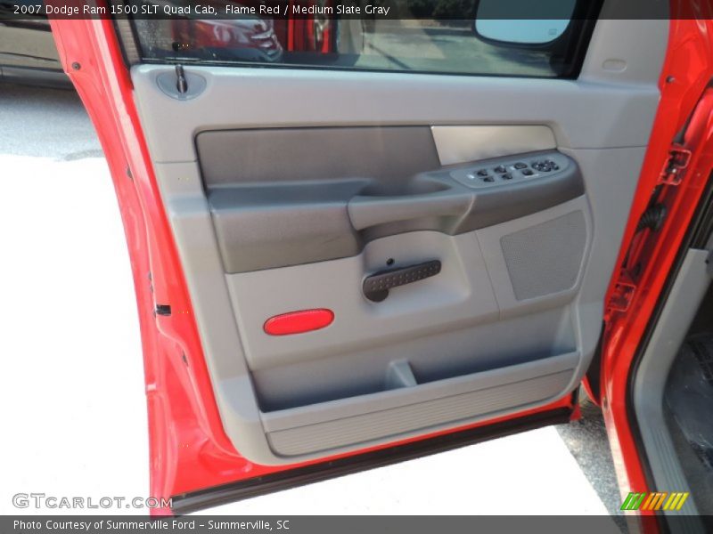 Flame Red / Medium Slate Gray 2007 Dodge Ram 1500 SLT Quad Cab