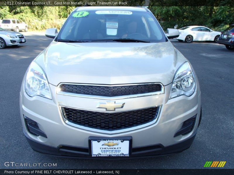 Gold Mist Metallic / Light Titanium/Jet Black 2012 Chevrolet Equinox LT